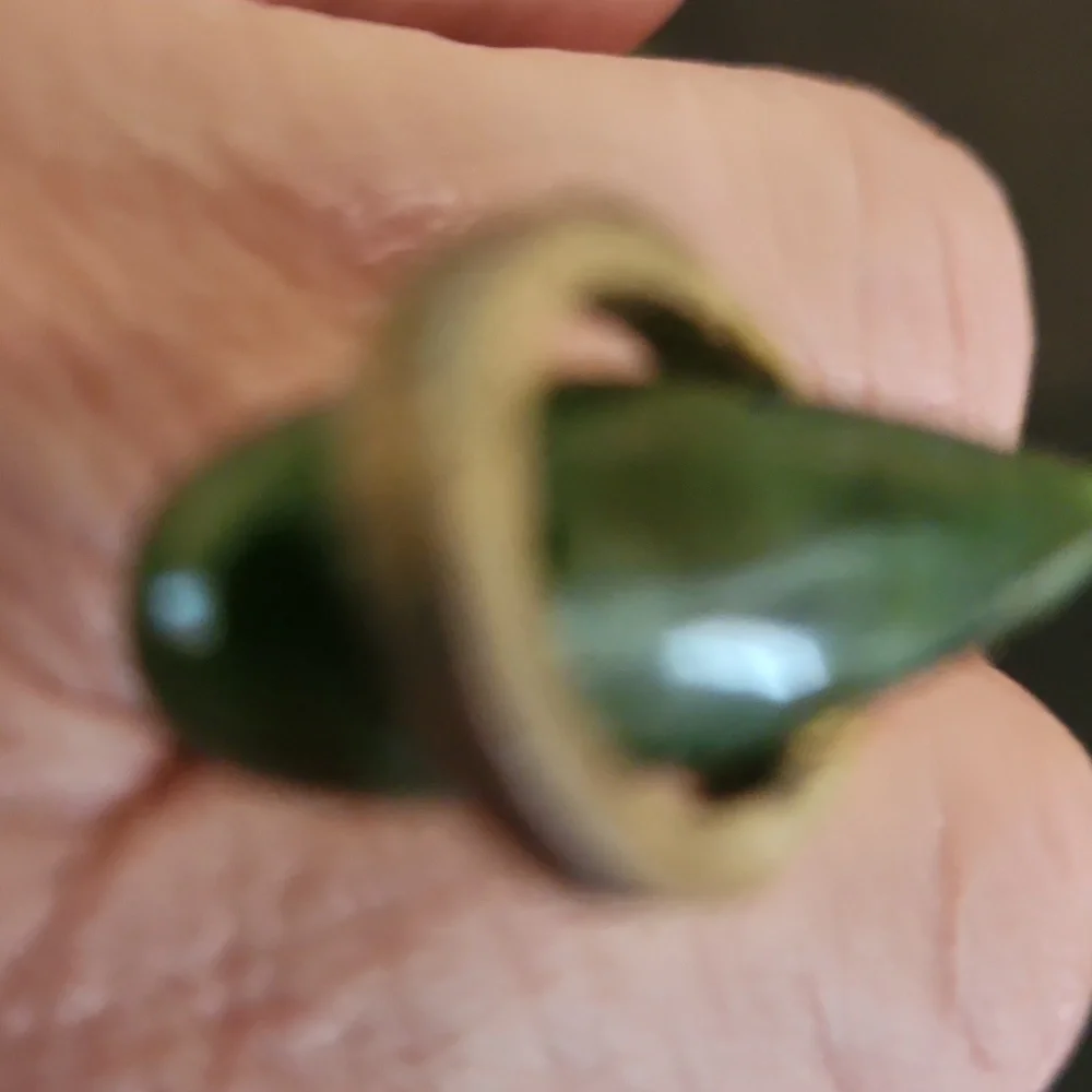 VINTAGE CHINEESE GREEN JADE MENS CUFF LINKS.MARKED STERLING.